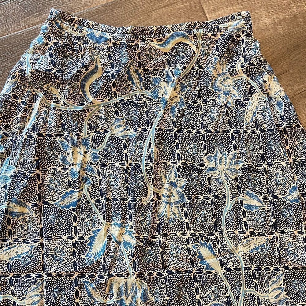 Charter Club Blue Floral Midi Skirt - Picture 2 of 3